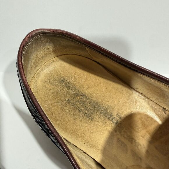 PRONTO UOMO Mens 10M Burgundy Tassel Loafers Made in Italy Leather Sole main image 15